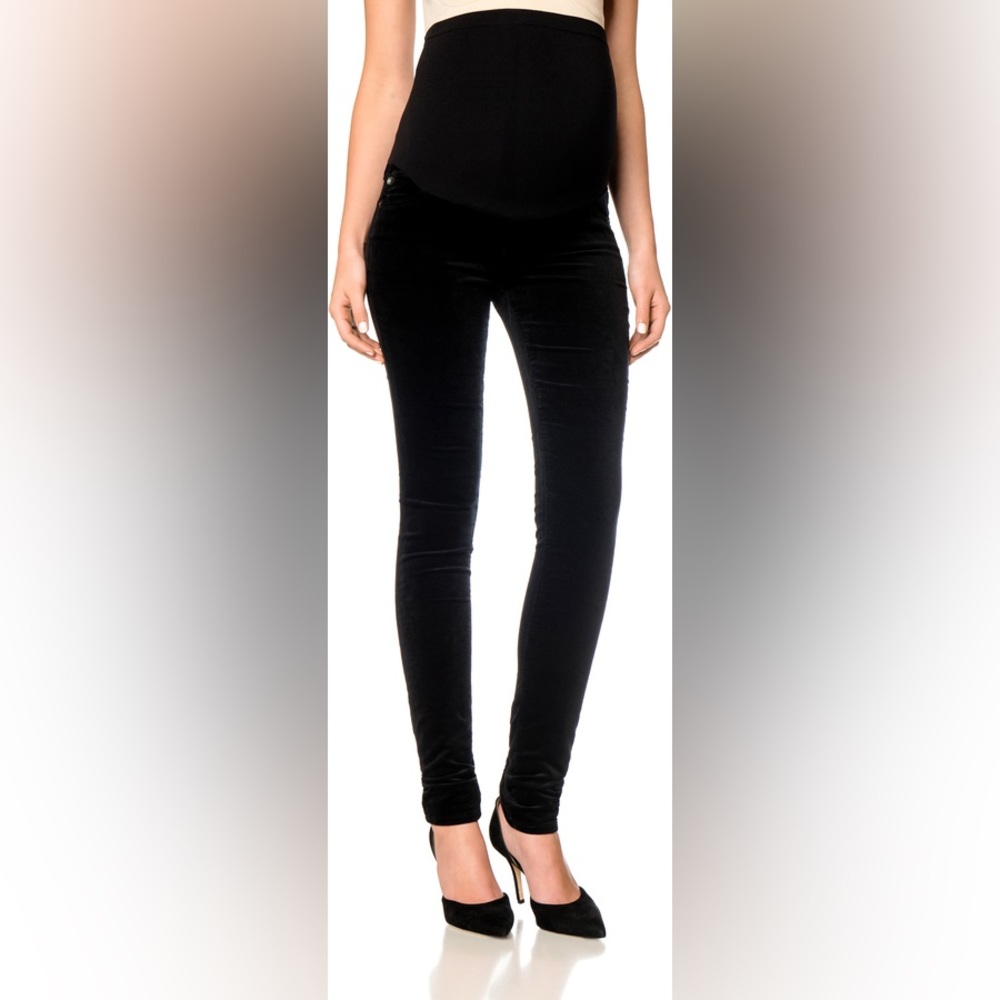 AG Maternity Black Velvet Pull On Leggings pants Size 26